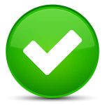 88858482 validate icon isolated on special green round button abstract illustration